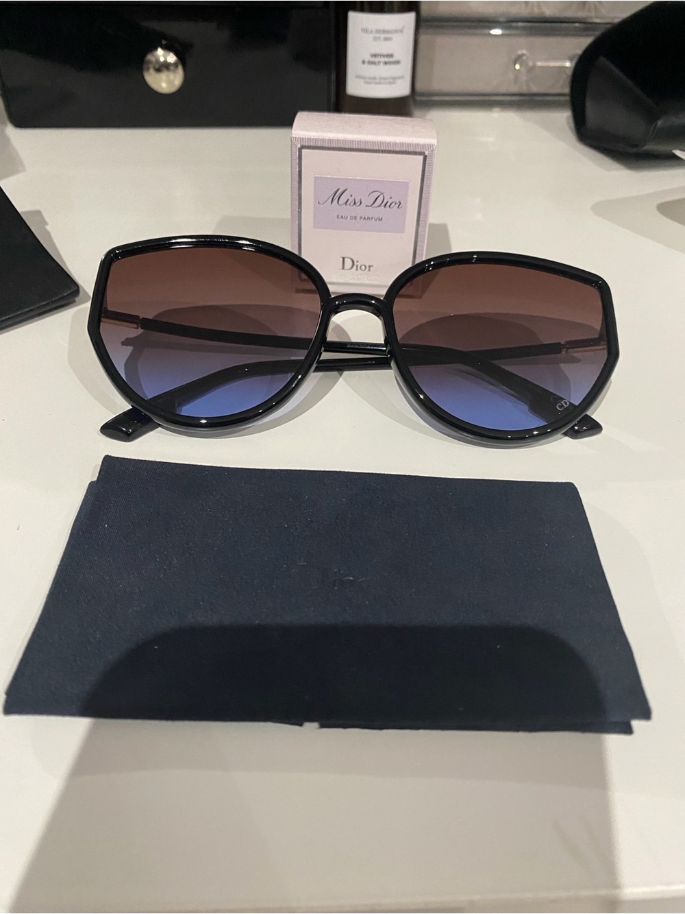 Dior Women's Sunglasses - Black Frame, Gradient Lenses
